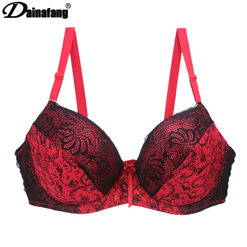 Foreign trade supply sexy women bra lace printing color matching underwear large size underwear bra AliExpress explosion