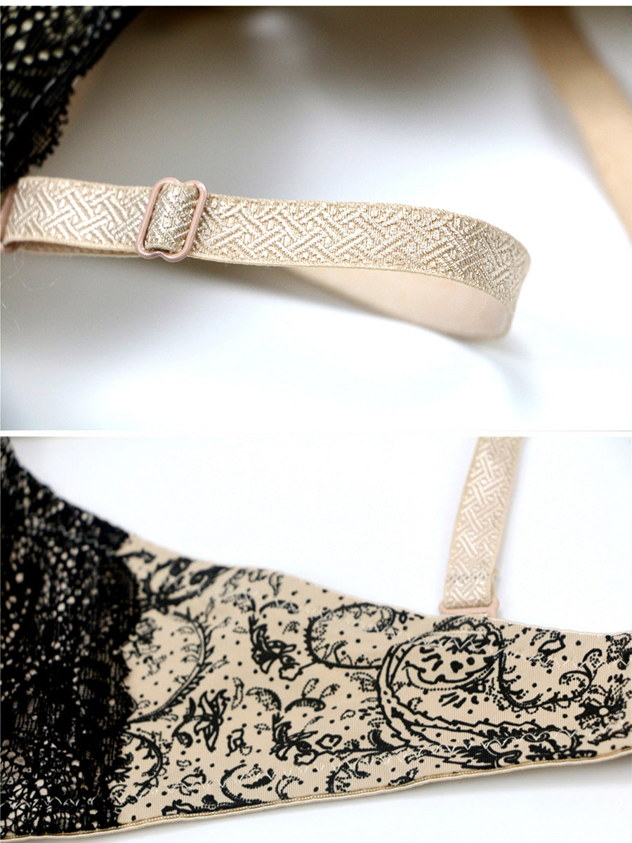 Foreign trade supply sexy women bra lace printing color matching underwear large size underwear bra AliExpress explosion