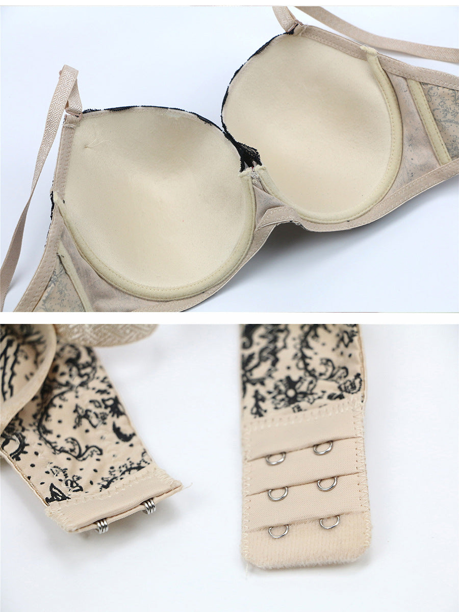 Foreign trade supply sexy women bra lace printing color matching underwear large size underwear bra AliExpress explosion