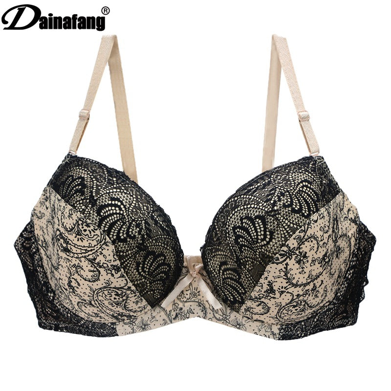 Foreign trade supply sexy women bra lace printing color matching underwear large size underwear bra AliExpress explosion