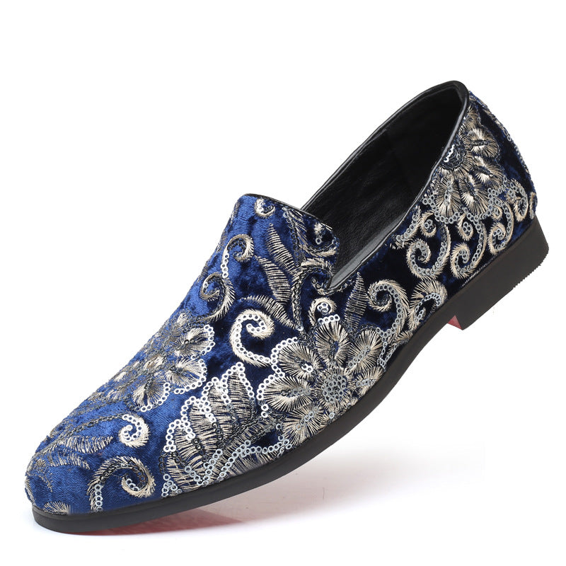 2025 New Large Size Men's Casual Fashion Sequined Shoes Slip-On Shoes Peas Shoes Casual and Easiest for Match