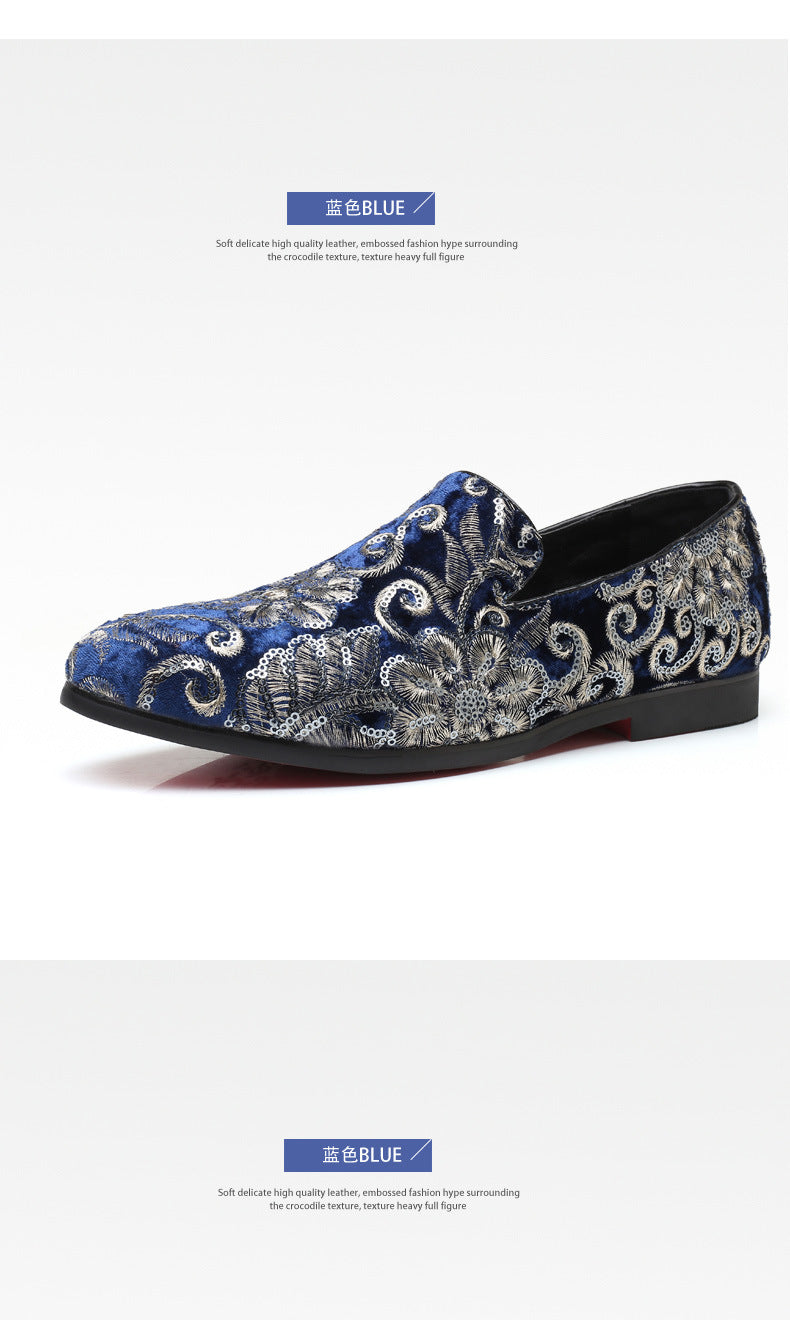 2025 New Large Size Men's Casual Fashion Sequined Shoes Slip-On Shoes Peas Shoes Casual and Easiest for Match