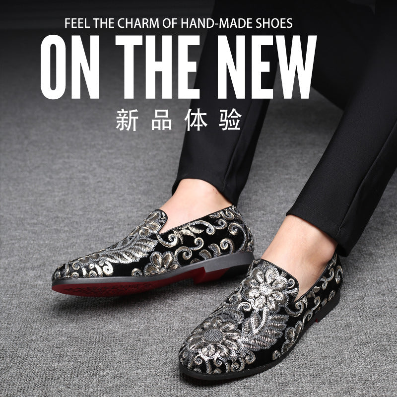 2025 New Large Size Men's Casual Fashion Sequined Shoes Slip-On Shoes Peas Shoes Casual and Easiest for Match
