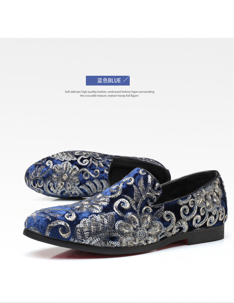 2025 New Large Size Men's Casual Fashion Sequined Shoes Slip-On Shoes Peas Shoes Casual and Easiest for Match