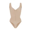 Bodysuit Gainant Femme Col V – Fermeture Éclair Invisible, Sans Couture, Slim