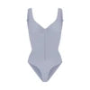 Bodysuit Gainant Femme Col V – Fermeture Éclair Invisible, Sans Couture, Slim