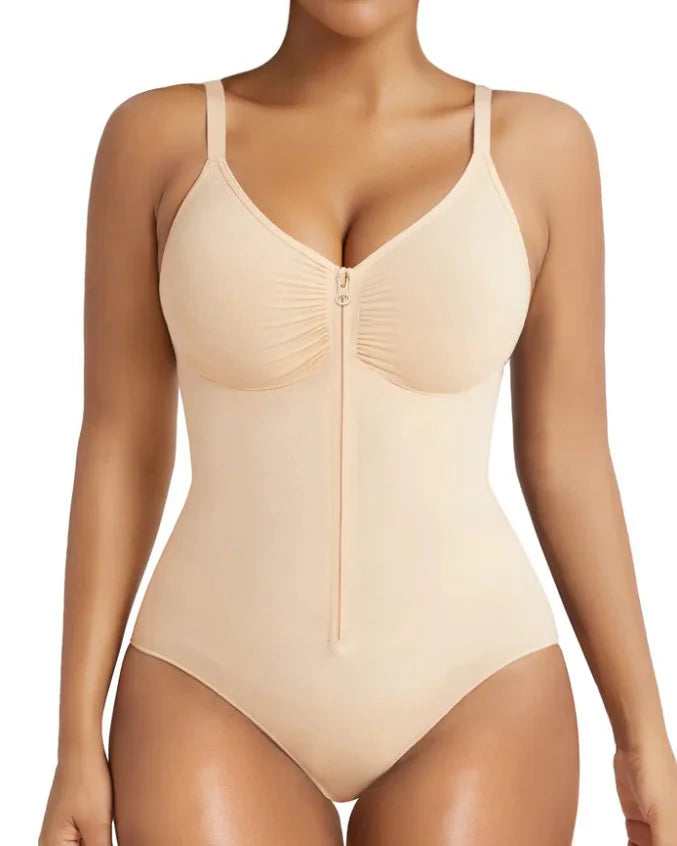 Gaine Bodysuit Femme Légère Respirante – Fermeture Éclair, Ventre Plat, Sans Couture
