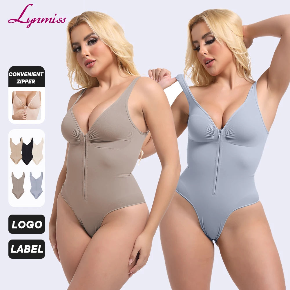 Gaine Gainante Femme Bodysuit – Respirant, Ventre Plat, Fermeture Éclair