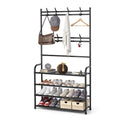 Premium 4-Layer Stainless Steel Floor-Standing Coat Rack and Shoe Rack Coat Stand with Premium Features