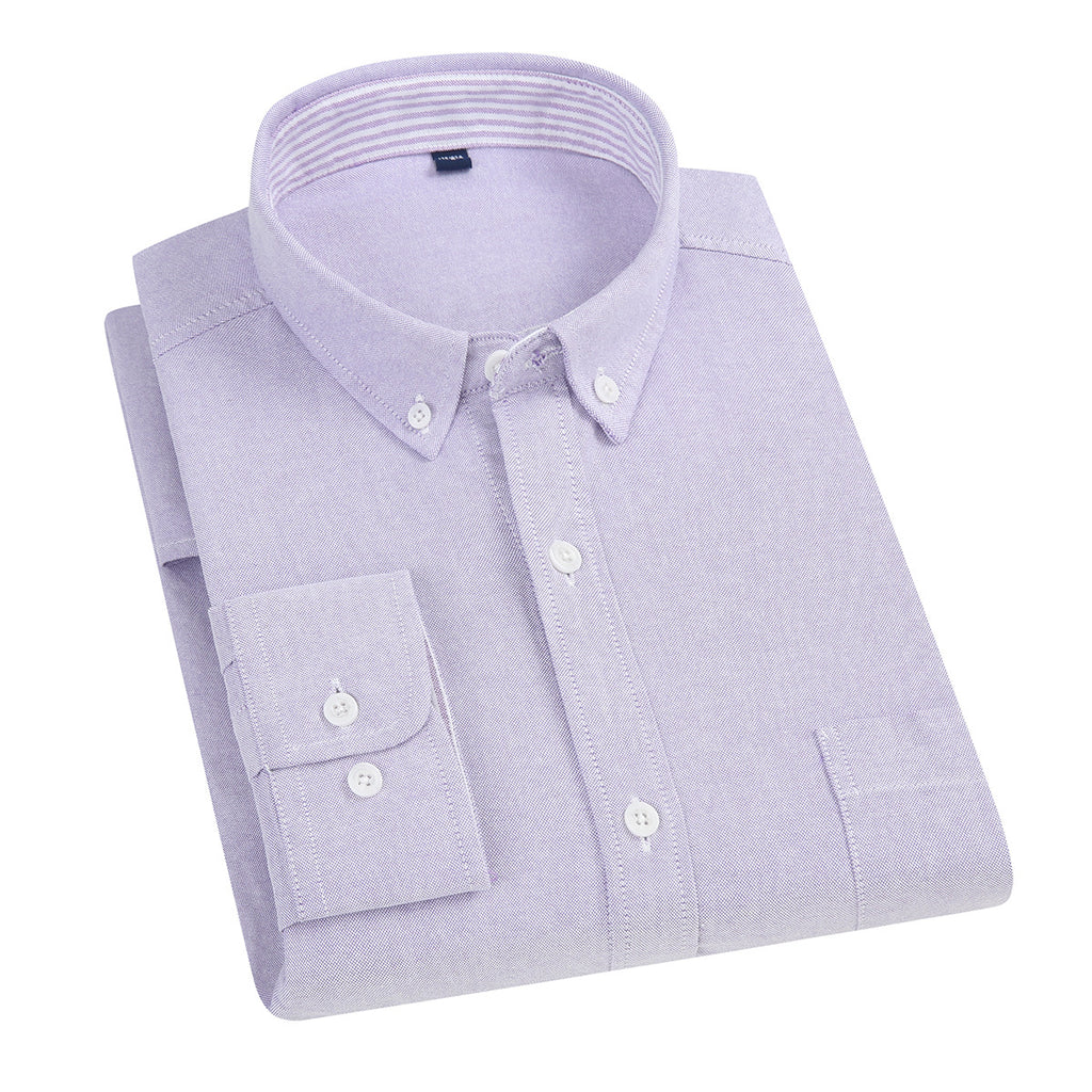 Dongyu Men's Spring and Autumn New Shirt Oxford Spinning Shirt Japanese Style Men's Casual Long Sleeve Cotton Shirt Jacket for Men
