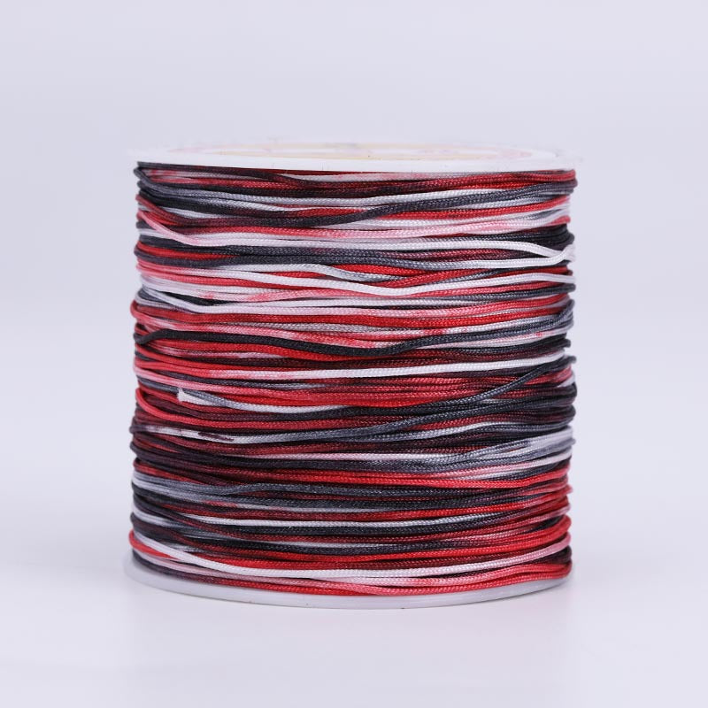Gradient Colored Jade Thread No. 72, 100m Pieces, DIY Handmade Braided Bracelet Cord, Multicolor Gradient Bracelet Weaving Cord