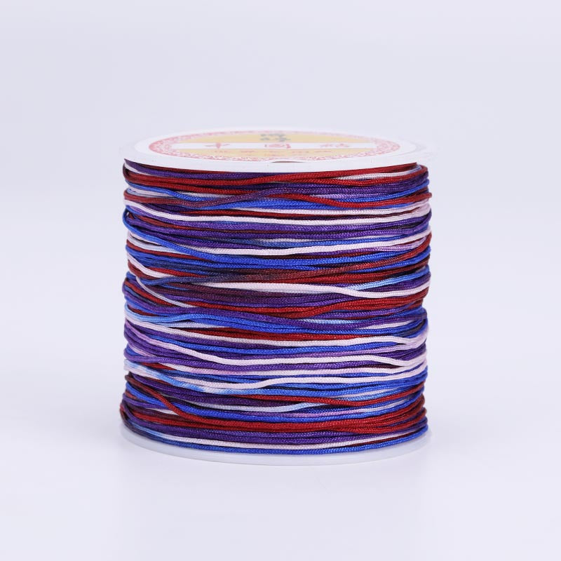 Gradient Colored Jade Thread No. 72, 100m Pieces, DIY Handmade Braided Bracelet Cord, Multicolor Gradient Bracelet Weaving Cord