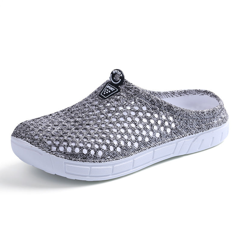 Cross-Border Women's Clogs, Breathable Beach Slippers, Outdoor Non-Slip Flat Heels, Fashionable, Comfortable, Versatile, Breathable and Lightweight