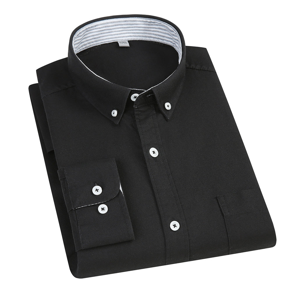 Dongyu Men's Spring and Autumn New Shirt Oxford Spinning Shirt Japanese Style Men's Casual Long Sleeve Cotton Shirt Jacket for Men