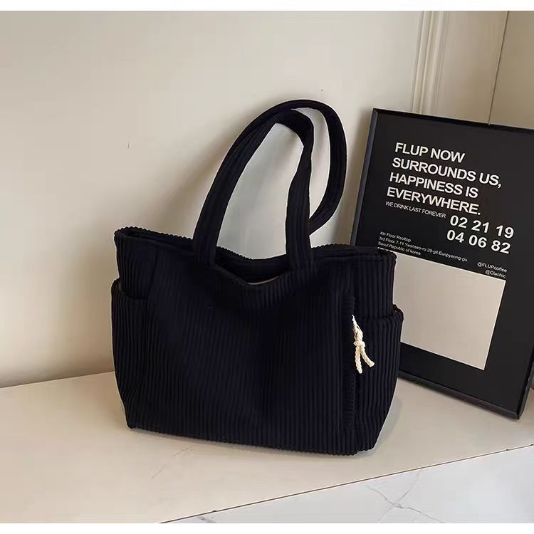 Sac cabas velours côtelé – Grande capacité