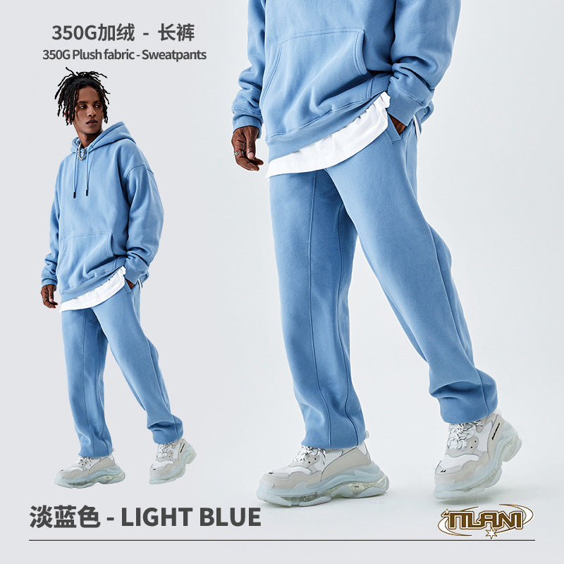 Ensemble Jogging Polaire Homme Femme – Sweat Capuche 350g, Couleur Unie, Chaud
