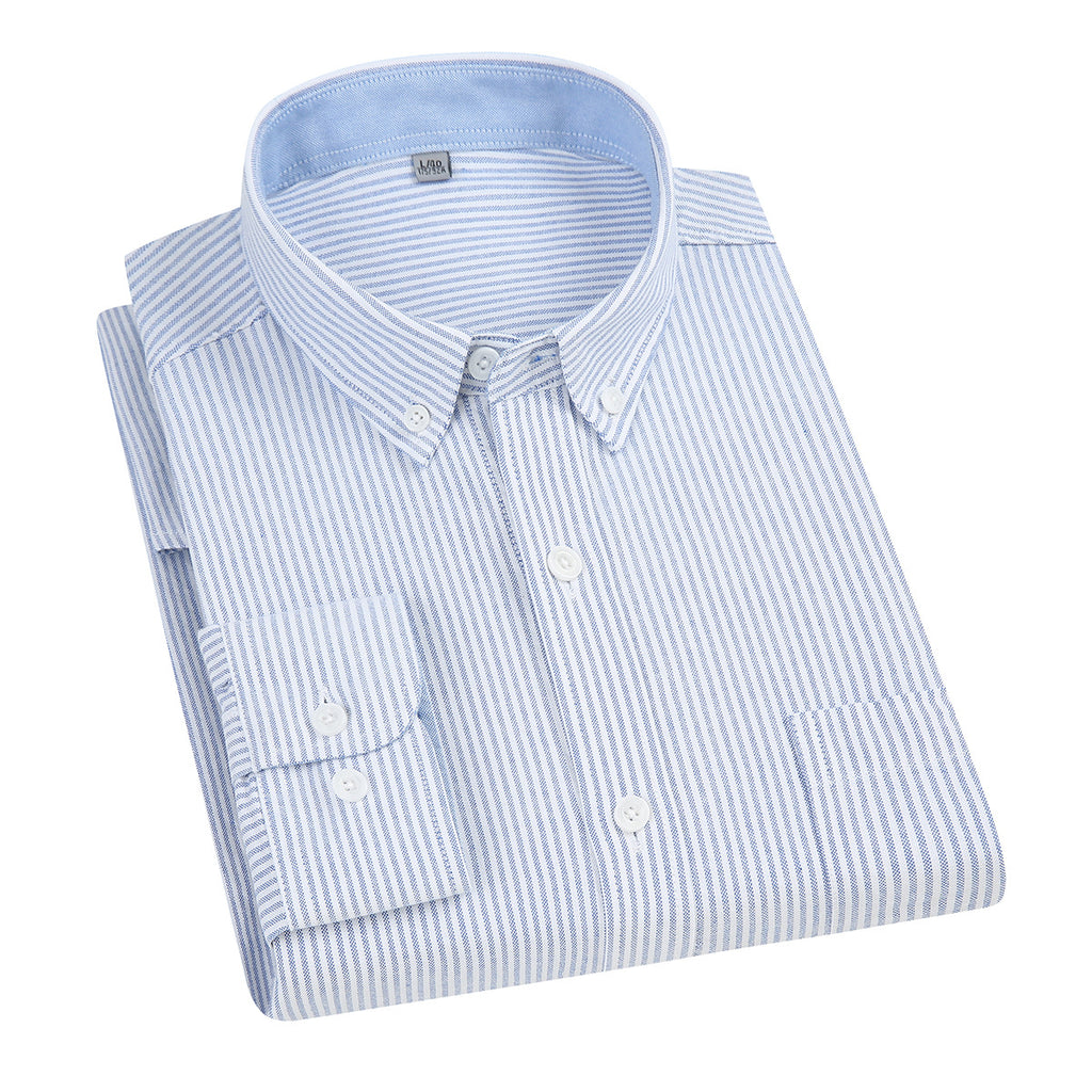 Dongyu Men's Spring and Autumn New Shirt Oxford Spinning Shirt Japanese Style Men's Casual Long Sleeve Cotton Shirt Jacket for Men