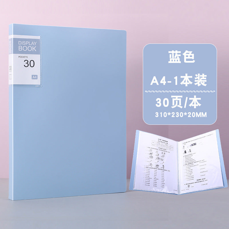 Chemise Porte-Documents A4 Transparente – Couleurs Bonbon, 20 à 100 Pages