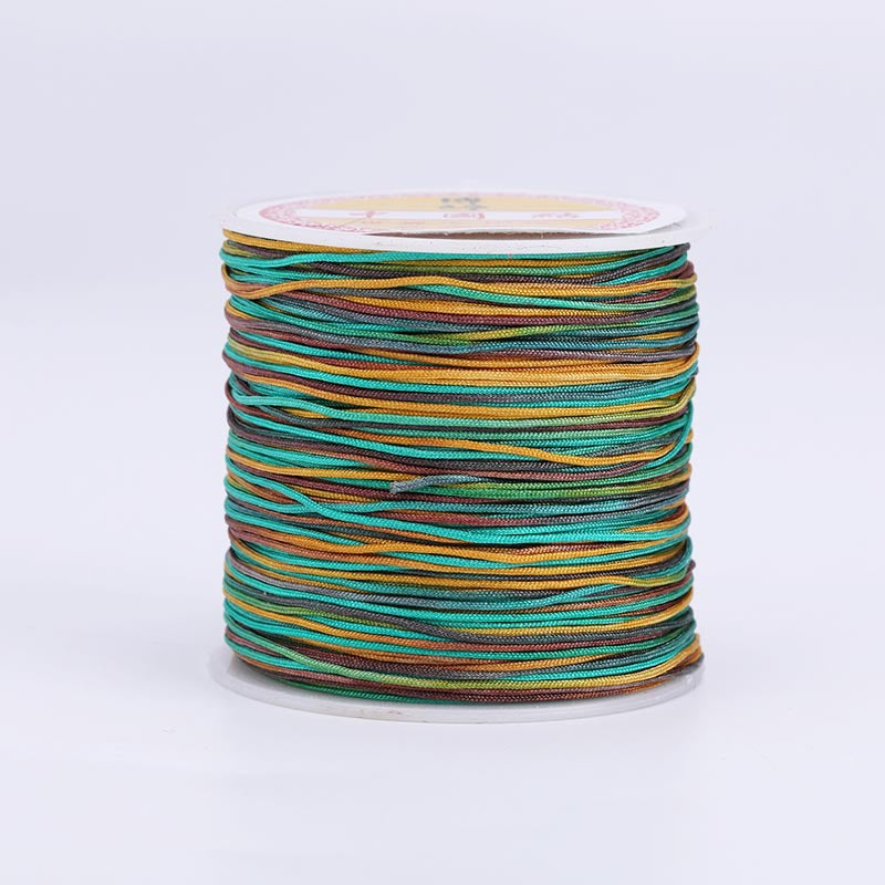 Gradient Colored Jade Thread No. 72, 100m Pieces, DIY Handmade Braided Bracelet Cord, Multicolor Gradient Bracelet Weaving Cord