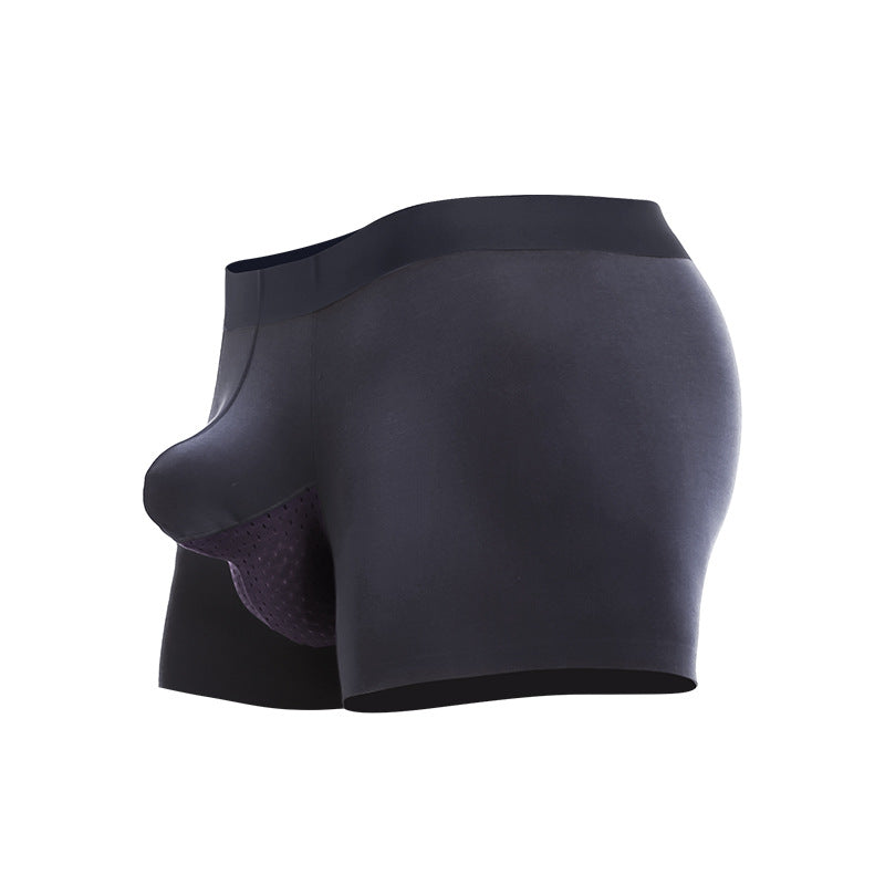 Men's Bullet-Style Spermatic Cord Separation Underwear, Ice Silk Pouch Boxer Briefs for Varicose Veins, Thin Style