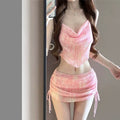 Swimsuit 2025 New Sexy Skirt Bikini Split Three-piece Blouse Slimming Holiday Beach Spa