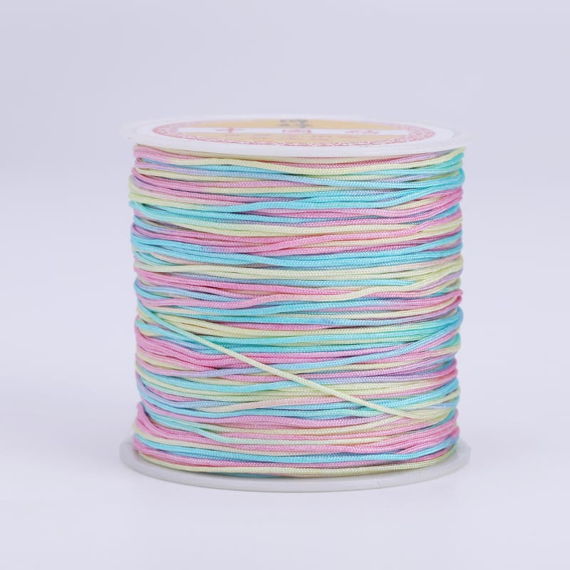 Gradient Colored Jade Thread No. 72, 100m Pieces, DIY Handmade Braided Bracelet Cord, Multicolor Gradient Bracelet Weaving Cord