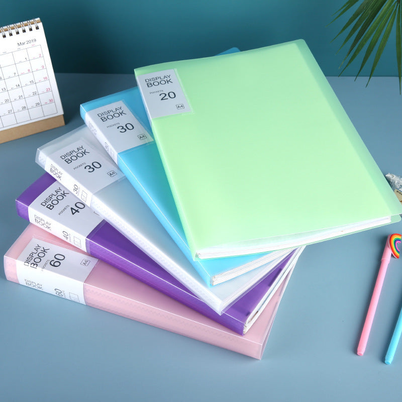 Chemise Porte-Documents A4 Transparente Couleurs Bonbon – 20 à 100 Pages