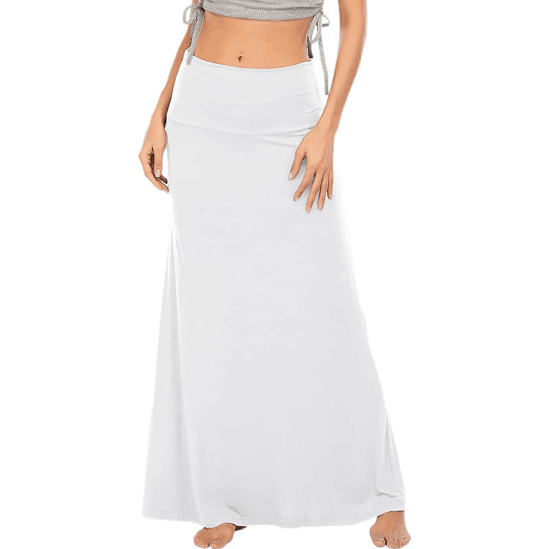 Jupe Longue Taille Haute Femme – Coton Confortable, Style Casual Élégant