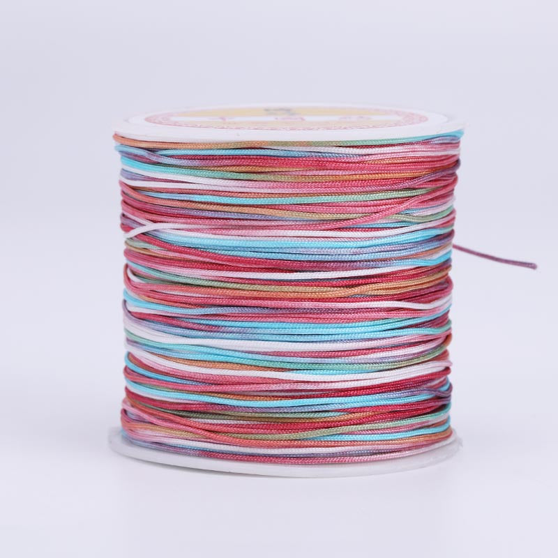 Gradient Colored Jade Thread No. 72, 100m Pieces, DIY Handmade Braided Bracelet Cord, Multicolor Gradient Bracelet Weaving Cord