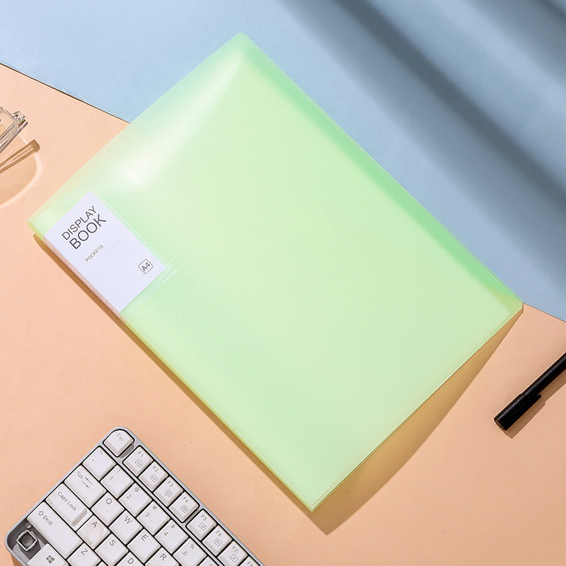 Chemise Porte-Documents A4 Transparente – Couleurs Bonbon, 20 à 100 Pages