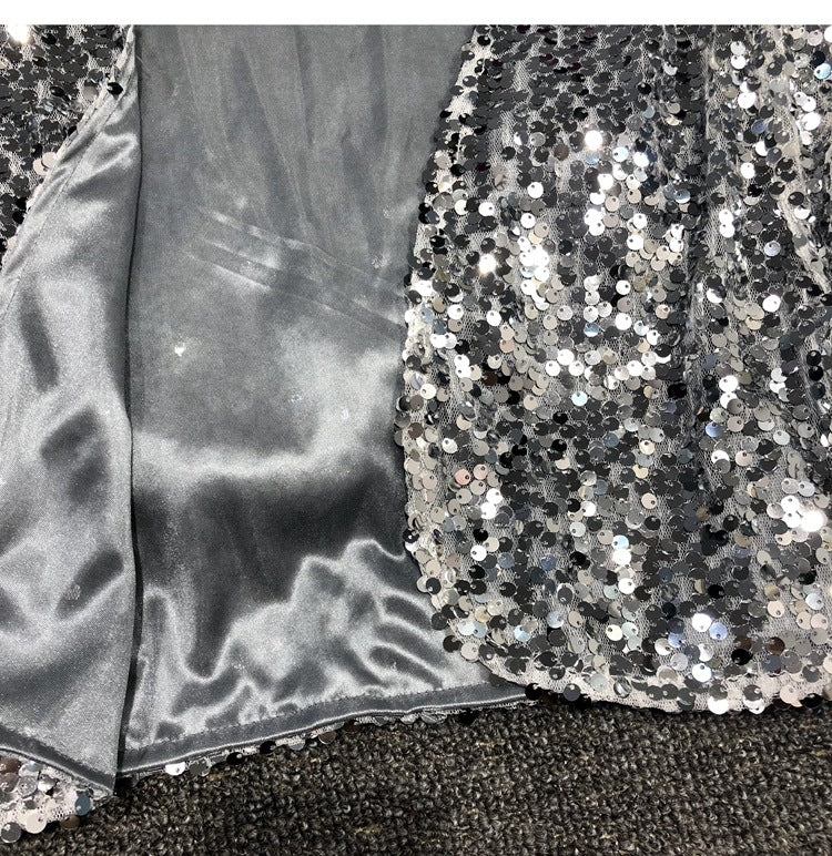 European Station All-match Short Edition Sequins Small Suit BINGBING Beaded Waistcoat Jazz Performance Suit