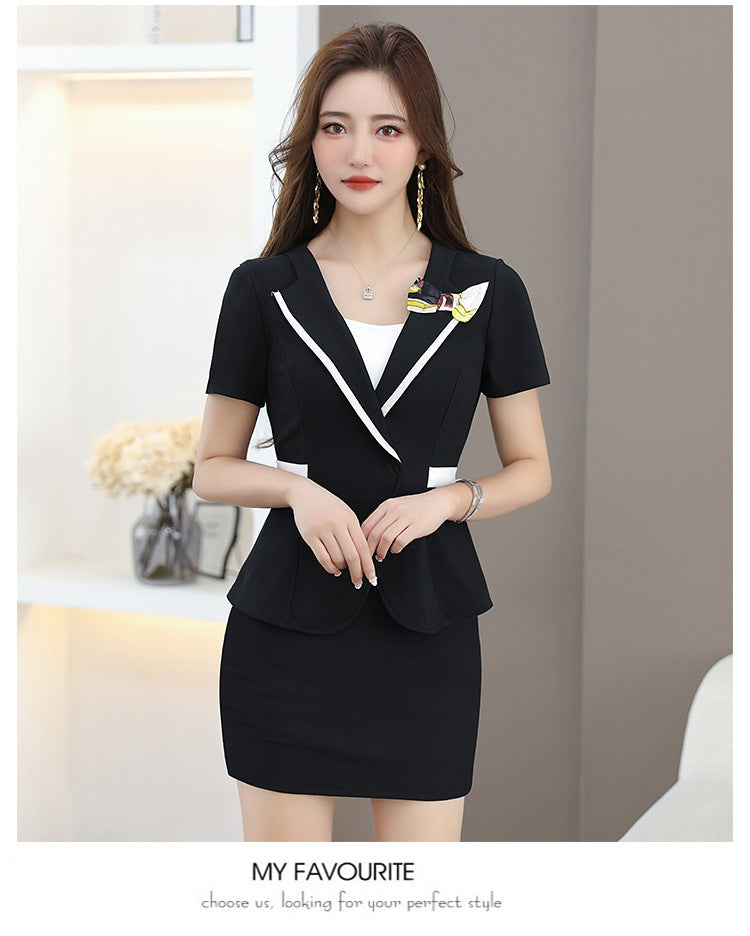 New Foot Therapy KTV Technician Work Clothes Skirt Slim-fit Slimming Two-piece Massage Elegant Health Suit