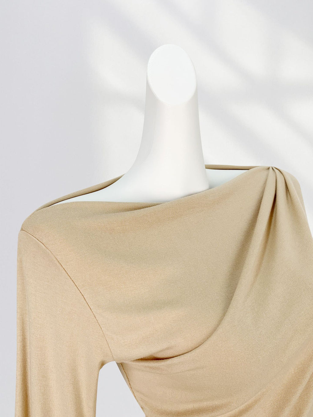 T-Shirt Femme Épaules Dénudées Manches Longues – Modal Doux, Coupe Ample