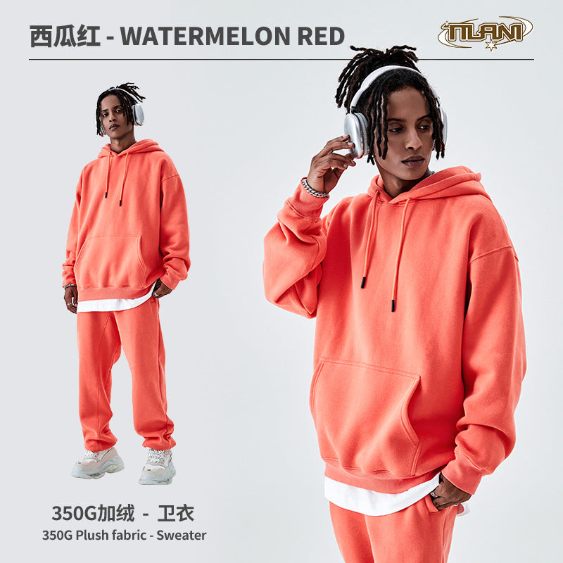 Ensemble Jogging Polaire Homme Femme – Sweat Capuche 350g, Couleur Unie, Chaud