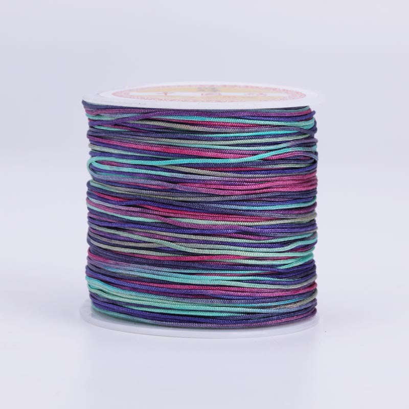 Gradient Colored Jade Thread No. 72, 100m Pieces, DIY Handmade Braided Bracelet Cord, Multicolor Gradient Bracelet Weaving Cord