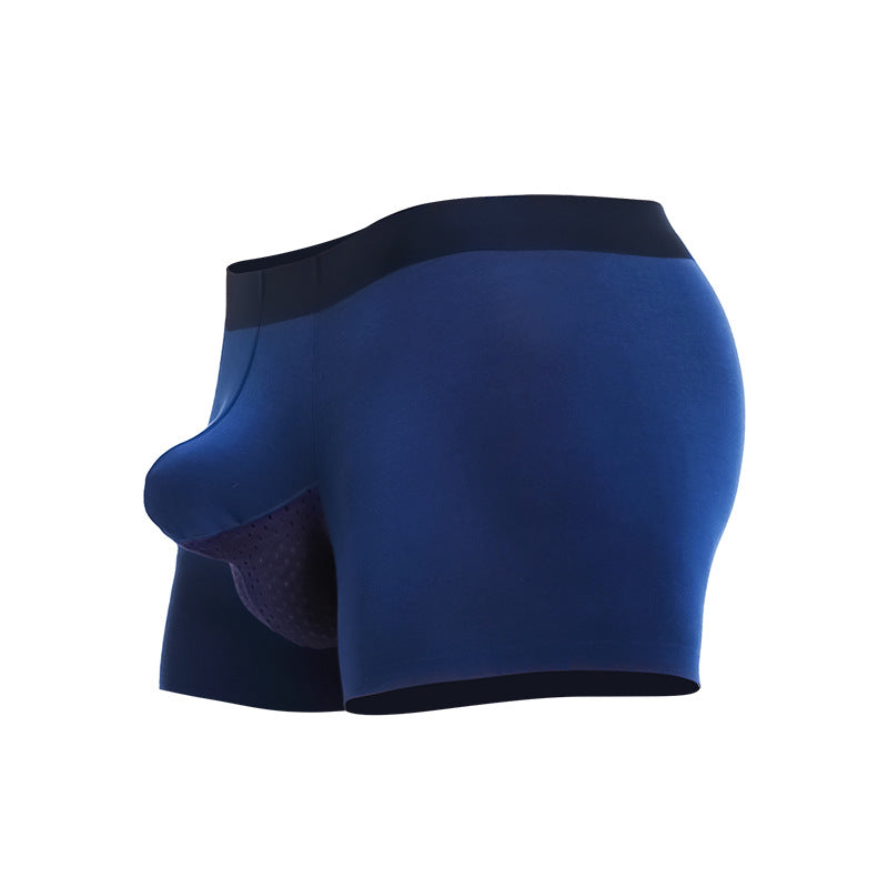 Men's Bullet-Style Spermatic Cord Separation Underwear, Ice Silk Pouch Boxer Briefs for Varicose Veins, Thin Style