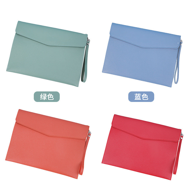 A4 leather file bag with portable A5 briefcase file bag advertising file bag custom contract bag printable logo
