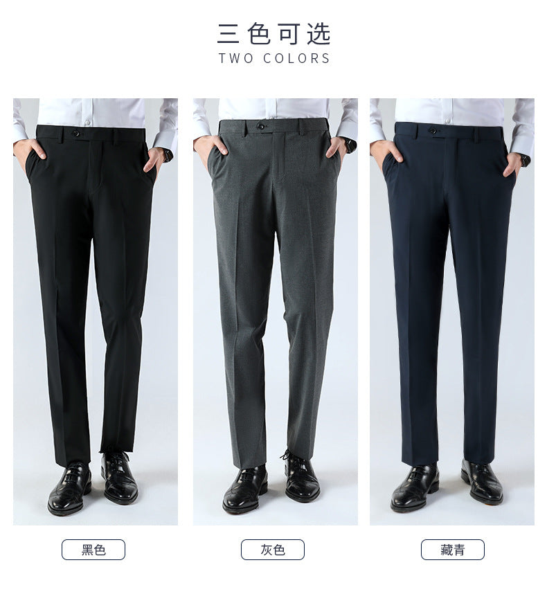 Pantalon de Costume Homme Slim Été – Évacuation Humidité, Coupe Droite