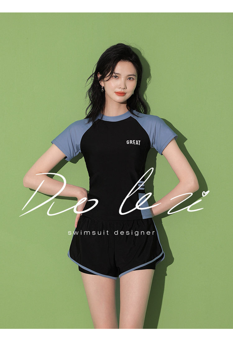 [Hot-Selling Item] Women's Swimsuit Split Large Size Fat mm Conservative Student High-End Hot Spring Boxer Swimsuit