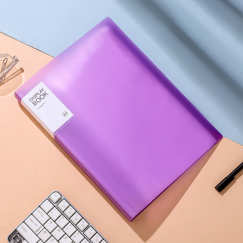 Chemise Porte-Documents A4 Transparente – Couleurs Bonbon, 20 à 100 Pages