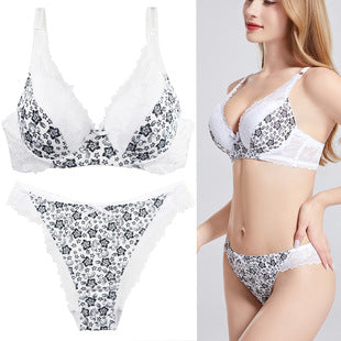 Foreign trade supply sexy women bra lace printing color matching underwear large size underwear bra AliExpress explosion