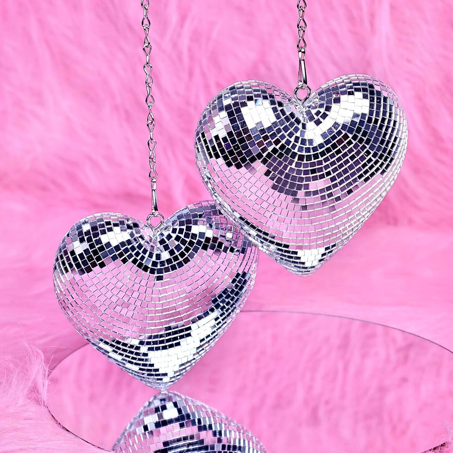 Chain love Disco ball Disco love glass decorations party reflective atmosphere products Christmas