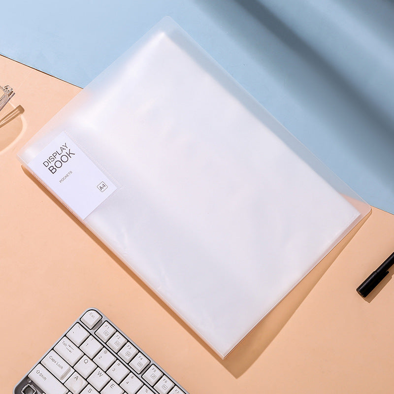Candy-Colored Document Folder A4 Test Paper Collection Pregnancy Check-Up Storage Folder Transparent Insert Folder Wholesale in Stock