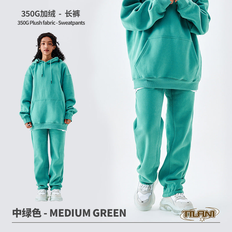 Ensemble Jogging Polaire Homme Femme – Sweat Capuche 350g, Couleur Unie, Chaud