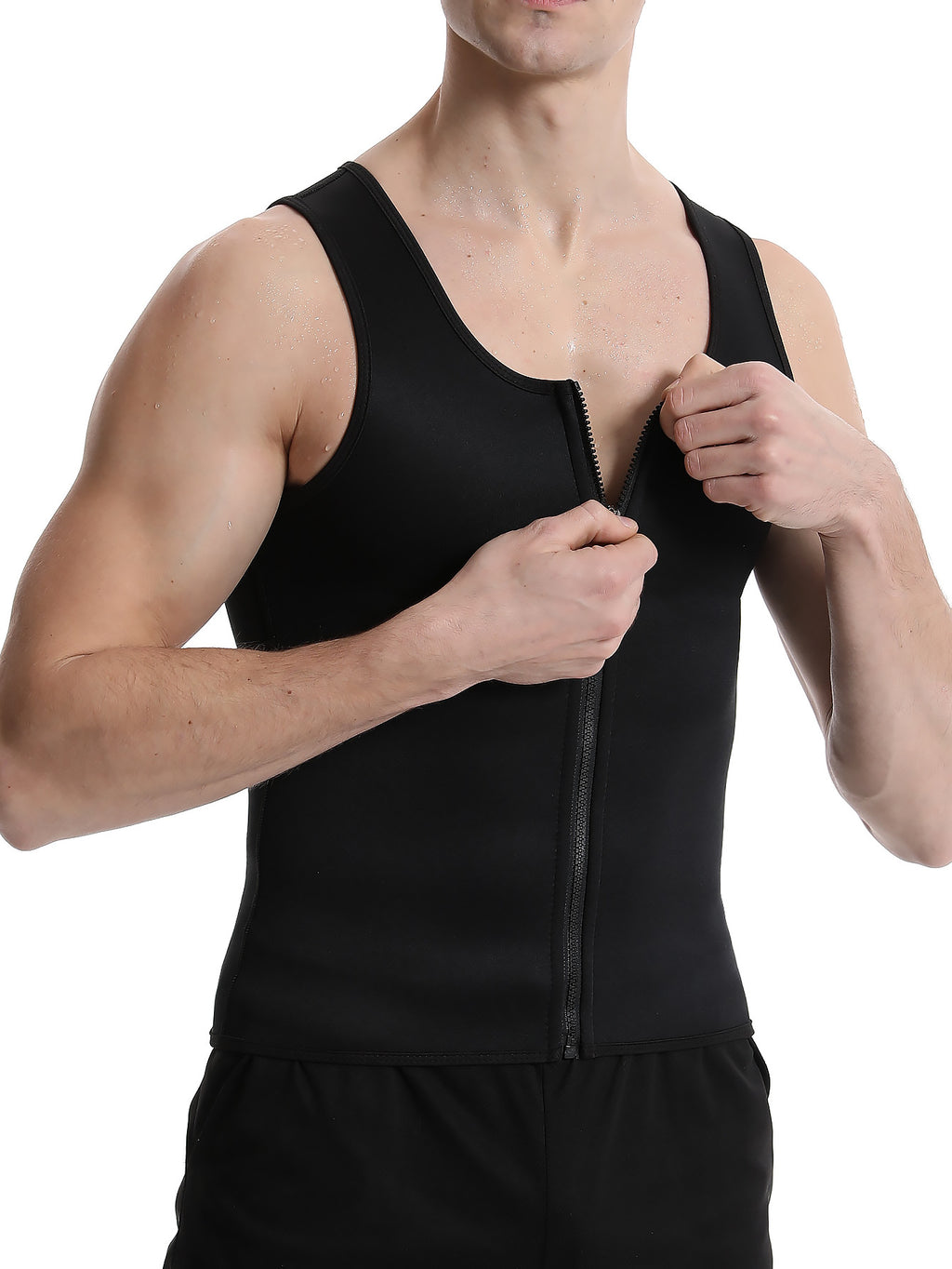 Amazon Men's Sports Body Shaper Neoprene Belly Tinting Vest Sweat-popping Fitness Tunic