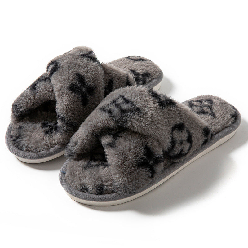 Chaussons Femme Bout Ouvert Imitation Fourrure Lapin – Confortables Toutes Saisons