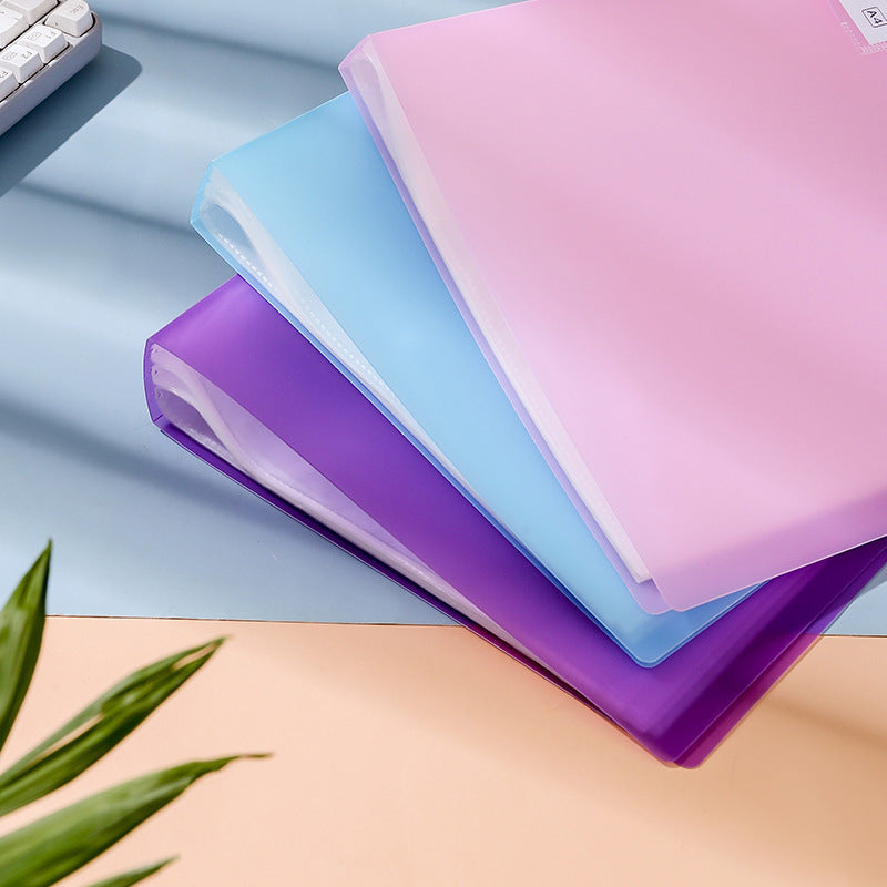 Chemise Porte-Documents A4 Transparente Couleurs Bonbon – 20 à 100 Pages