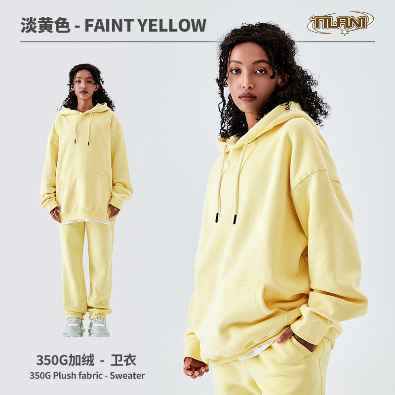 Ensemble Jogging Polaire Homme Femme – Sweat Capuche 350g, Couleur Unie, Chaud