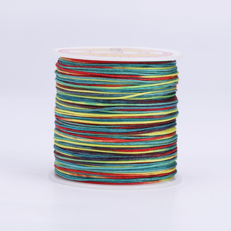 Gradient Colored Jade Thread No. 72, 100m Pieces, DIY Handmade Braided Bracelet Cord, Multicolor Gradient Bracelet Weaving Cord