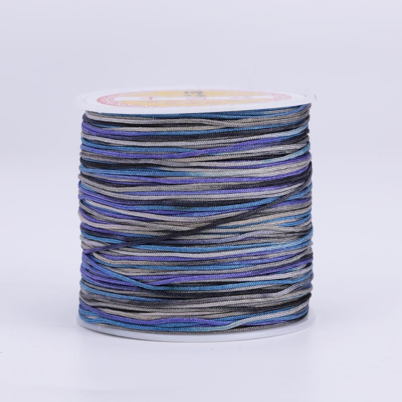 Gradient Colored Jade Thread No. 72, 100m Pieces, DIY Handmade Braided Bracelet Cord, Multicolor Gradient Bracelet Weaving Cord
